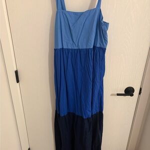LOFT Blue Sleeveless Dress